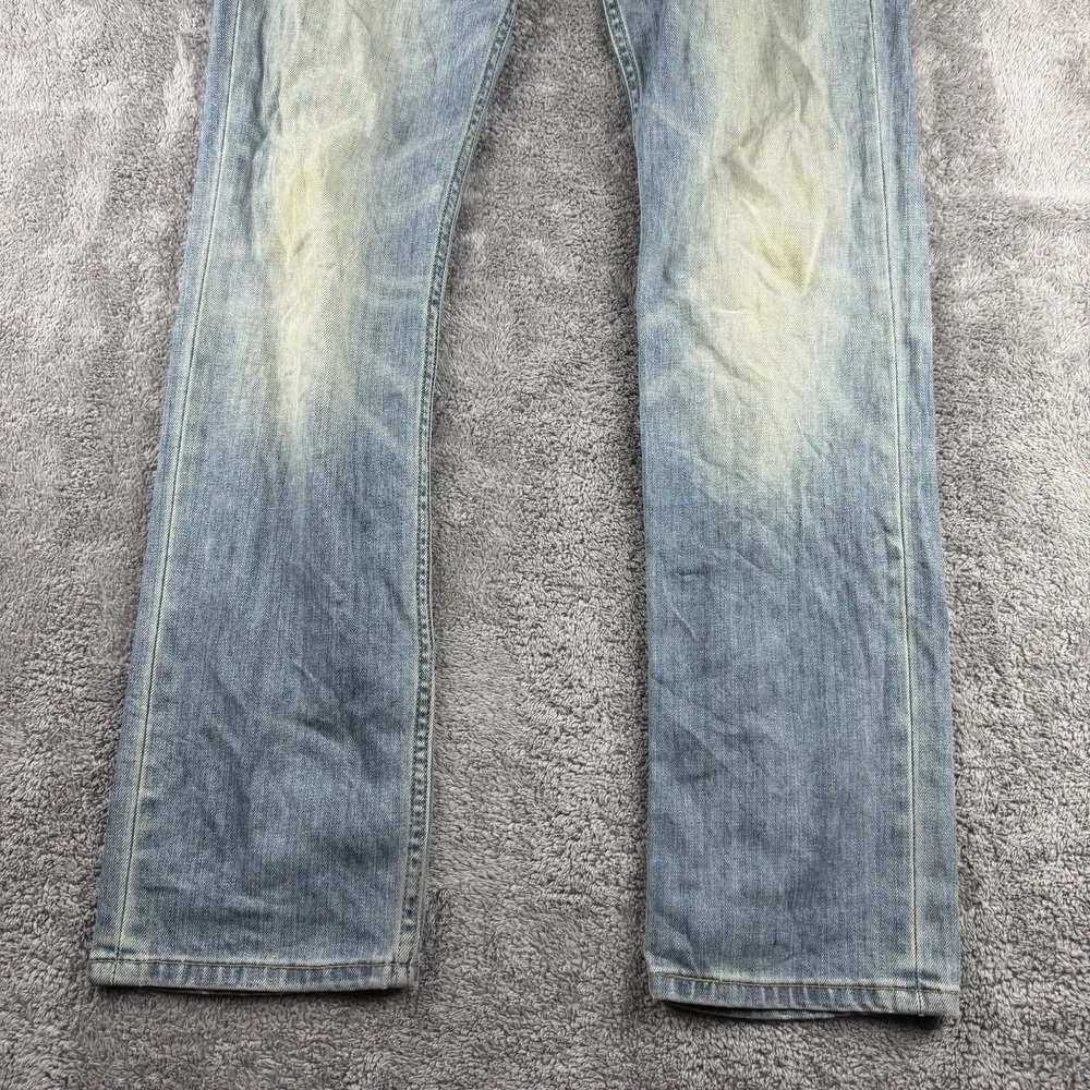 Levis Straight Leg Jeans Mens‎ 34x31 Blue Light Wash Denim Low Rise